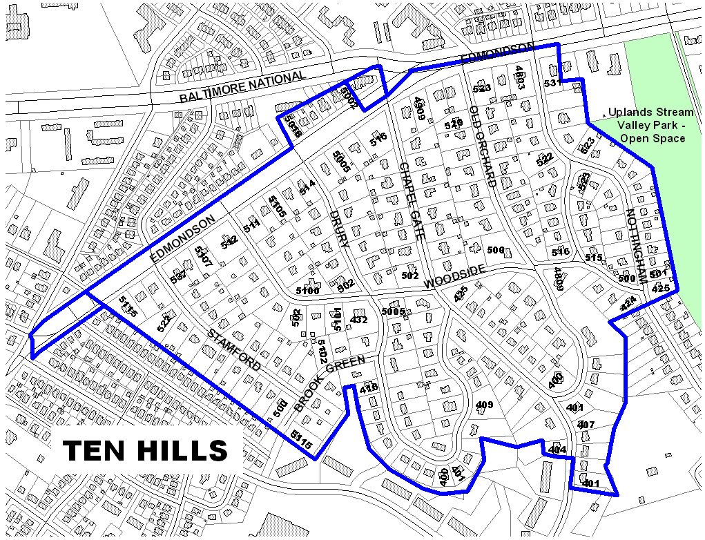 Ten Hills Map